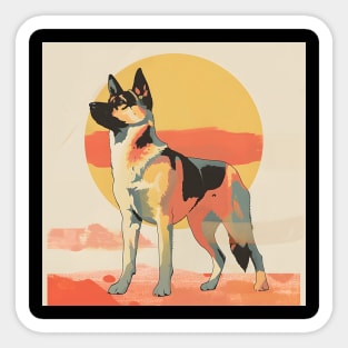 Norwegian Elkhound in 80's Sticker